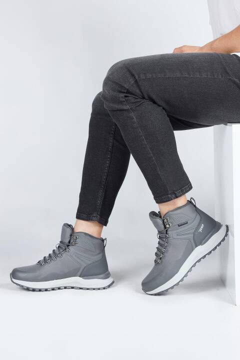 29652 Gri Erkek Su Geçirmez Outdoor Bot Spor Ayakkabı - 4