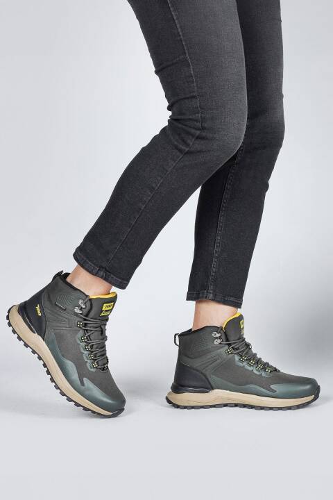 29652 Haki - Siyah Erkek Su Geçirmez Outdoor Bot Spor Ayakkabı - 2