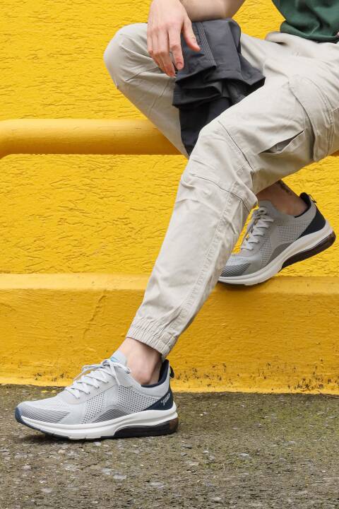 29657 Gri - Lacivert Erkek Sneaker Günlük Spor Ayakkabı - 2