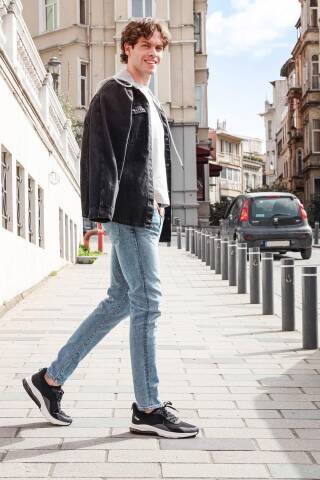 29657 Siyah Erkek Sneaker Günlük Spor Ayakkabıı - 4