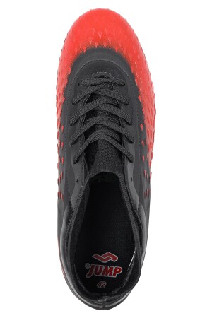 29672 Çoraplı Kırmızı - Siyah Çim Halı Saha Krampon Futbol Ayakkabısı - 6