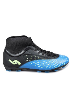 29672 Çoraplı Mavi - Siyah Çim Halı Saha Krampon Futbol Ayakkabısı - 1
