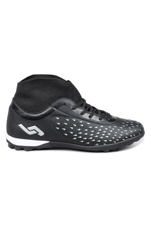 29673 Çoraplı Siyah - Gri Halı Saha Krampon Futbol Ayakkabısı - 1
