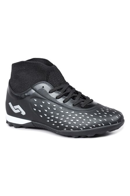 29673 Çoraplı Siyah - Gri Halı Saha Krampon Futbol Ayakkabısı - 5