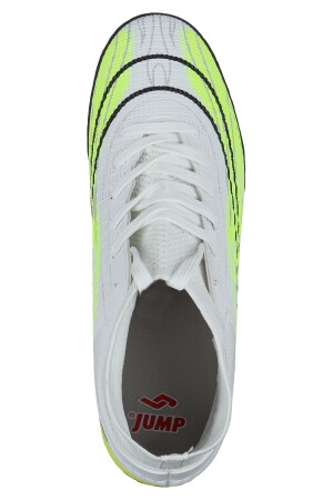 29677 Çoraplı Beyaz - Neon Yeşil Halı Saha Krampon Futbol Ayakkabısı - 7