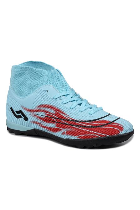 29677 Çoraplı Mavi - Kırmızı Halı Saha Krampon Futbol Ayakkabısı - 6