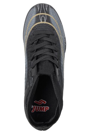 29677 Çoraplı Siyah - Altın Rengi Halı Saha Krampon Futbol Ayakkabısı - 7