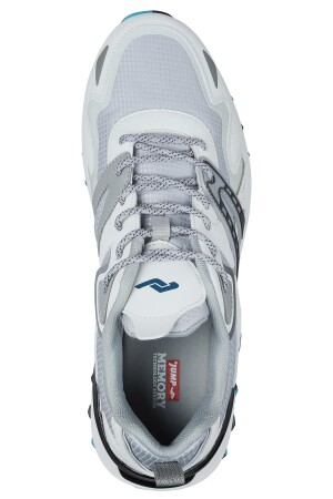 29725 Beyaz - Gri - Mavi Erkek Sneaker Günlük Spor Ayakkabı - 8