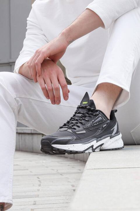 29726 Siyah - Gri Erkek Sneaker Günlük Spor Ayakkabı - 2