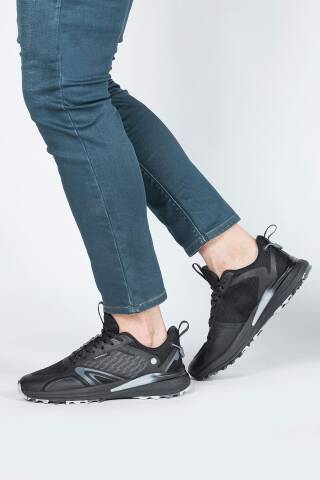 29730 Siyah - Gri Erkek Sneaker Günlük Spor Ayakkabı - Jump (1)