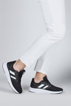 29779 Siyah - Beyaz Erkek Sneaker Günlük Spor Ayakkabı - 2