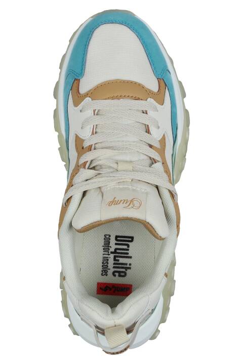 29780 Bej - Mint - Mavi Kadın Sneaker Günlük Spor Ayakkabı - 8