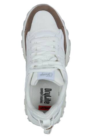 29780 Beyaz - Bej Kadın Sneaker Günlük Spor Ayakkabı - 7