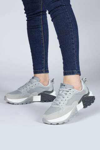29780 Gri Kadın Sneaker Günlük Spor Ayakkabı - Jump (1)