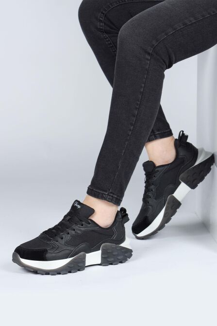 29780 Siyah Kadın Sneaker Günlük Spor Ayakkabı - 3