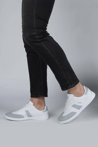 29787 Beyaz - Gri Erkek Sneaker Günlük Spor Ayakkabı - Jump (1)