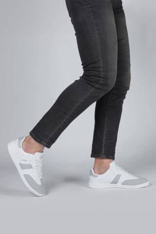 29787 Beyaz - Gri Erkek Sneaker Günlük Spor Ayakkabı - 4