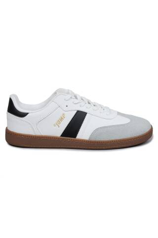 29787 Beyaz - Siyah Erkek Sneaker Günlük Spor Ayakkabı - Jump
