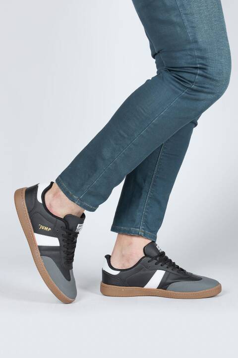 29787 Siyah - Beyaz Erkek Sneaker Günlük Spor Ayakkabı - 3