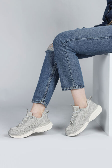 29819 Bej Kadın Sneaker Günlük Spor Ayakkabı - 6