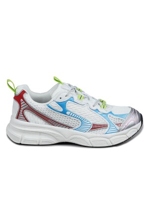 29819 Beyaz - Mavi - Kırmızı Kadın Sneaker Günlük Spor Ayakkabı - 1
