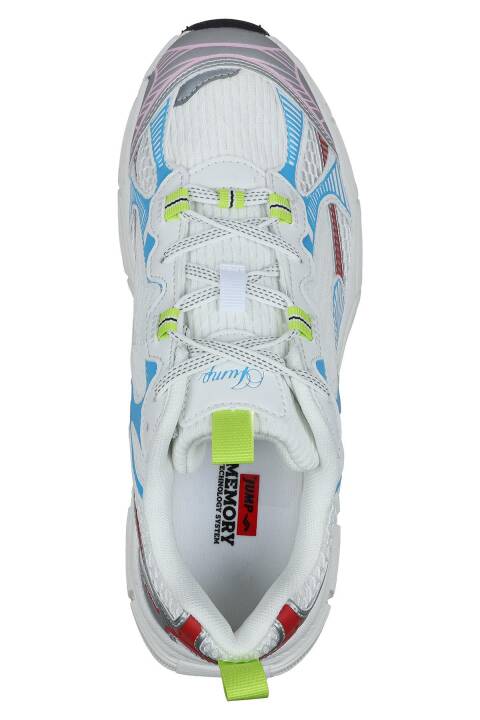 29819 Beyaz - Mavi - Kırmızı Kadın Sneaker Günlük Spor Ayakkabı - 9