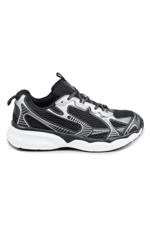 29819 Siyah - Gri Kadın Sneaker Günlük Spor Ayakkabı 