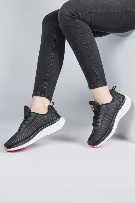 29828 Siyah - Somon Pembe Kadın Sneaker Günlük Spor Ayakkabı - 4