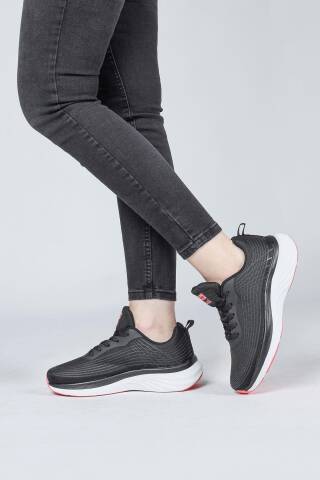 29828 Siyah - Somon Pembe Kadın Sneaker Günlük Spor Ayakkabı - Jump (1)