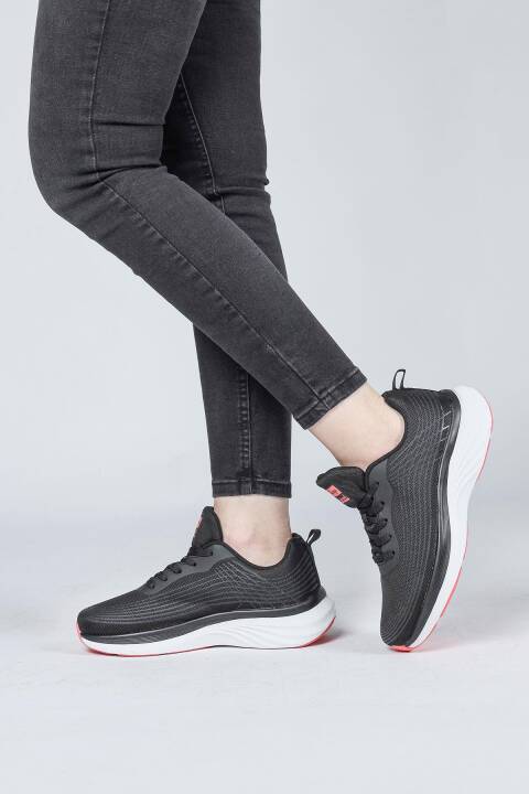 29828 Siyah - Somon Pembe Kadın Sneaker Günlük Spor Ayakkabı - 2