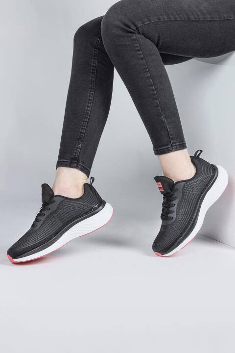 29828 Siyah - Somon Pembe Kadın Sneaker Günlük Spor Ayakkabı - 3