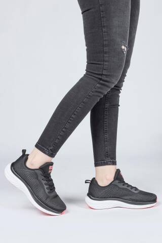 29828 Siyah - Somon Pembe Kadın Sneaker Günlük Spor Ayakkabı - 4