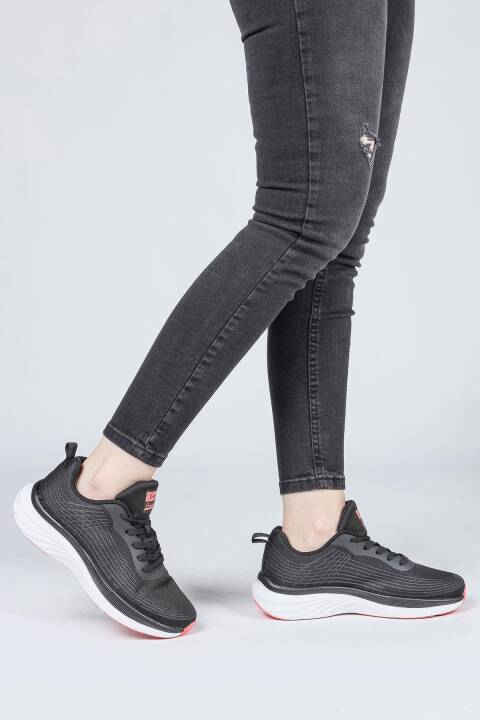 29828 Siyah - Somon Pembe Kadın Sneaker Günlük Spor Ayakkabı - 4