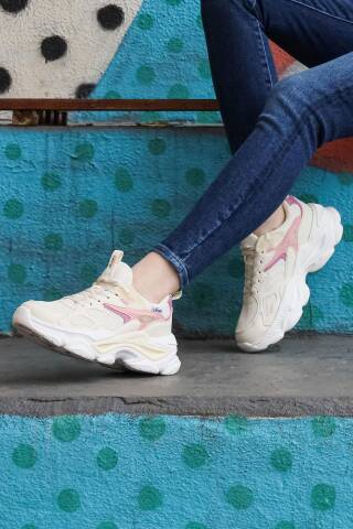 29891 Bej Kadın Sneaker Günlük Spor Ayakkabı - Jump (1)