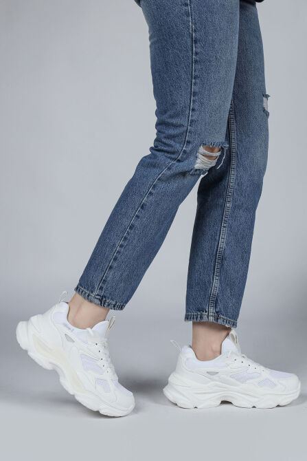 29891 Beyaz Kadın Sneaker Günlük Spor Ayakkabı - 4