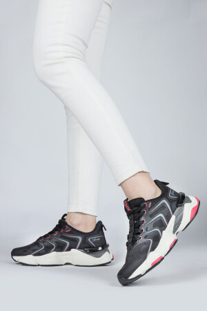 29907 Siyah - Fuşya Kadın Sneaker Günlük Spor Ayakkabı - Jump (1)