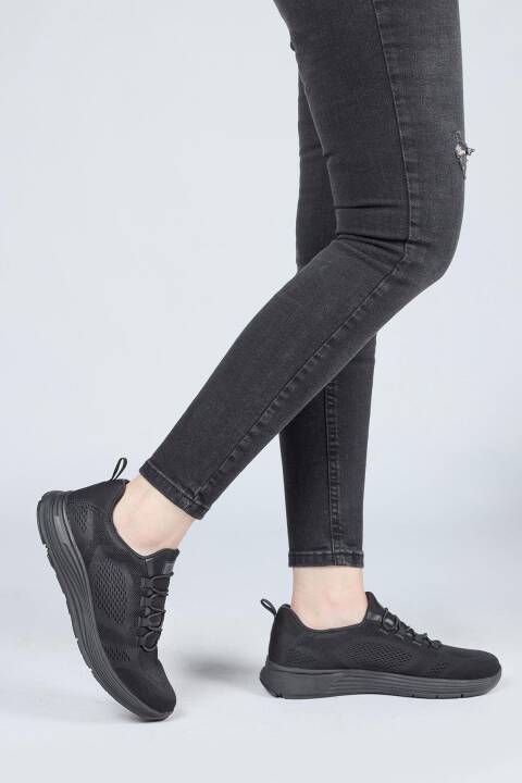 29920 Full Siyah Kadın Sneaker Günlük Spor Ayakkabı - 3