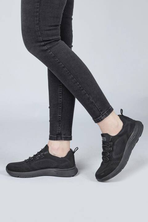 29920 Full Siyah Kadın Sneaker Günlük Spor Ayakkabı - 4