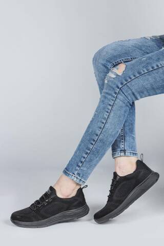 29920 Full Siyah Kadın Sneaker Günlük Spor Ayakkabı - 5