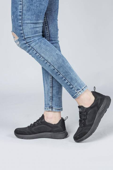 29920 Full Siyah Kadın Sneaker Günlük Spor Ayakkabı - 6