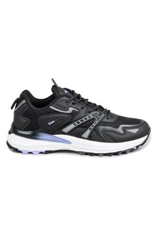 29940 Siyah - Mor Kadın Sneaker Günlük Spor Ayakkabı - Jump
