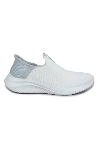 29949 Beyaz - Gri Kadın Sneaker Günlük Spor Ayakkabı - Jump