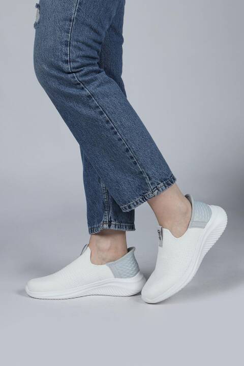 29949 Beyaz - Gri Kadın Sneaker Günlük Spor Ayakkabı - 3