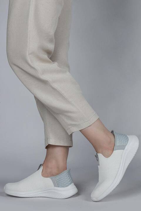 29949 Beyaz - Gri Kadın Sneaker Günlük Spor Ayakkabı - 5