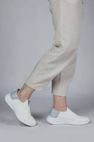 29949 Beyaz - Gri Kadın Sneaker Günlük Spor Ayakkabı - 6