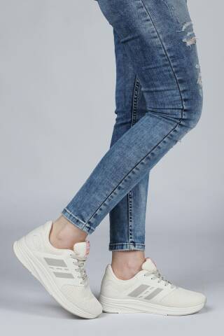 29964 Bej Kadın Sneaker Günlük Spor Ayakkabı - 4