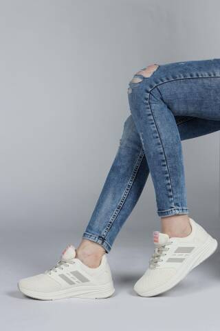 29964 Bej Kadın Sneaker Günlük Spor Ayakkabı - 5