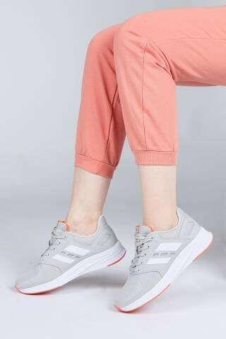 29964 Gri - Beyaz Kadın Sneaker Günlük Spor Ayakkabı - Jump (1)