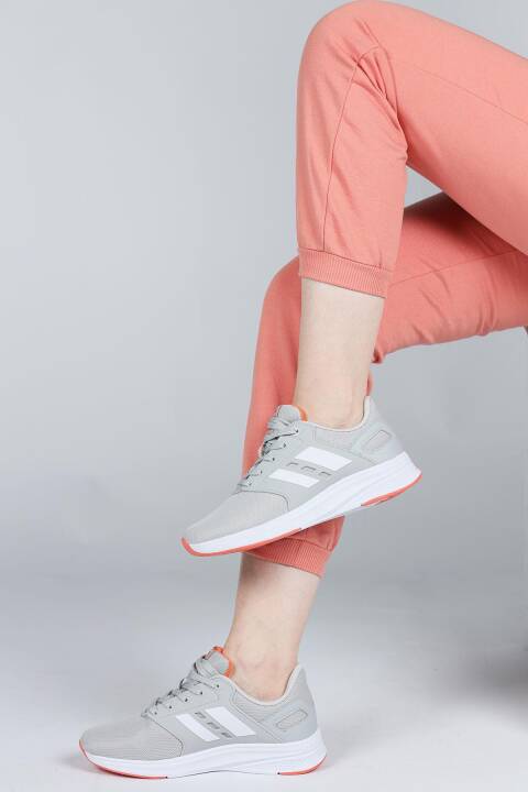 29964 Gri - Beyaz Kadın Sneaker Günlük Spor Ayakkabı - 3