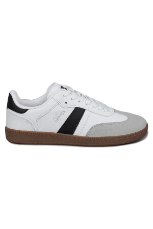 29967 Beyaz - Siyah Kadın Sneaker Günlük Spor Ayakkabı - 1